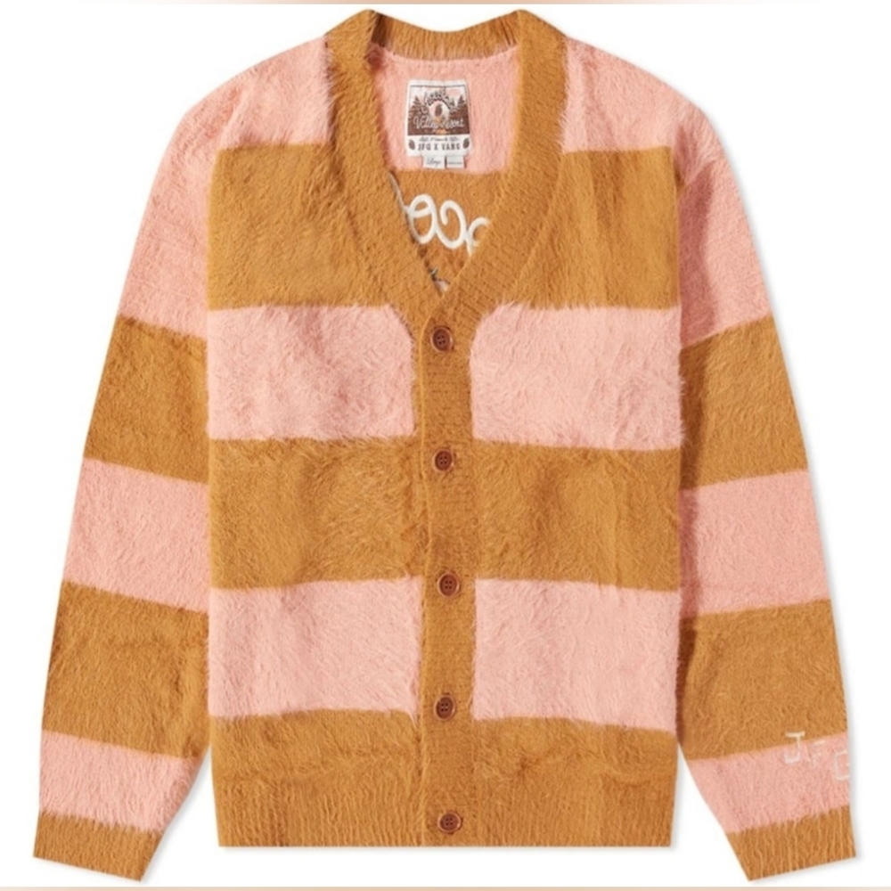 Vault by Vans X Joe Fresh Goods Chocolate Valley Resort Fuzzy Cardigan *NWT*